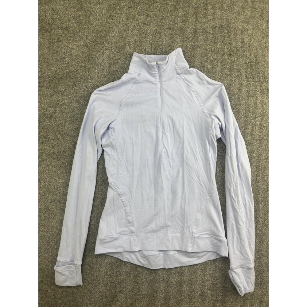 Lululemon Jacket Womens 6 Purple 1/2 Zip Thumbholes Lightweight Running Athletic
